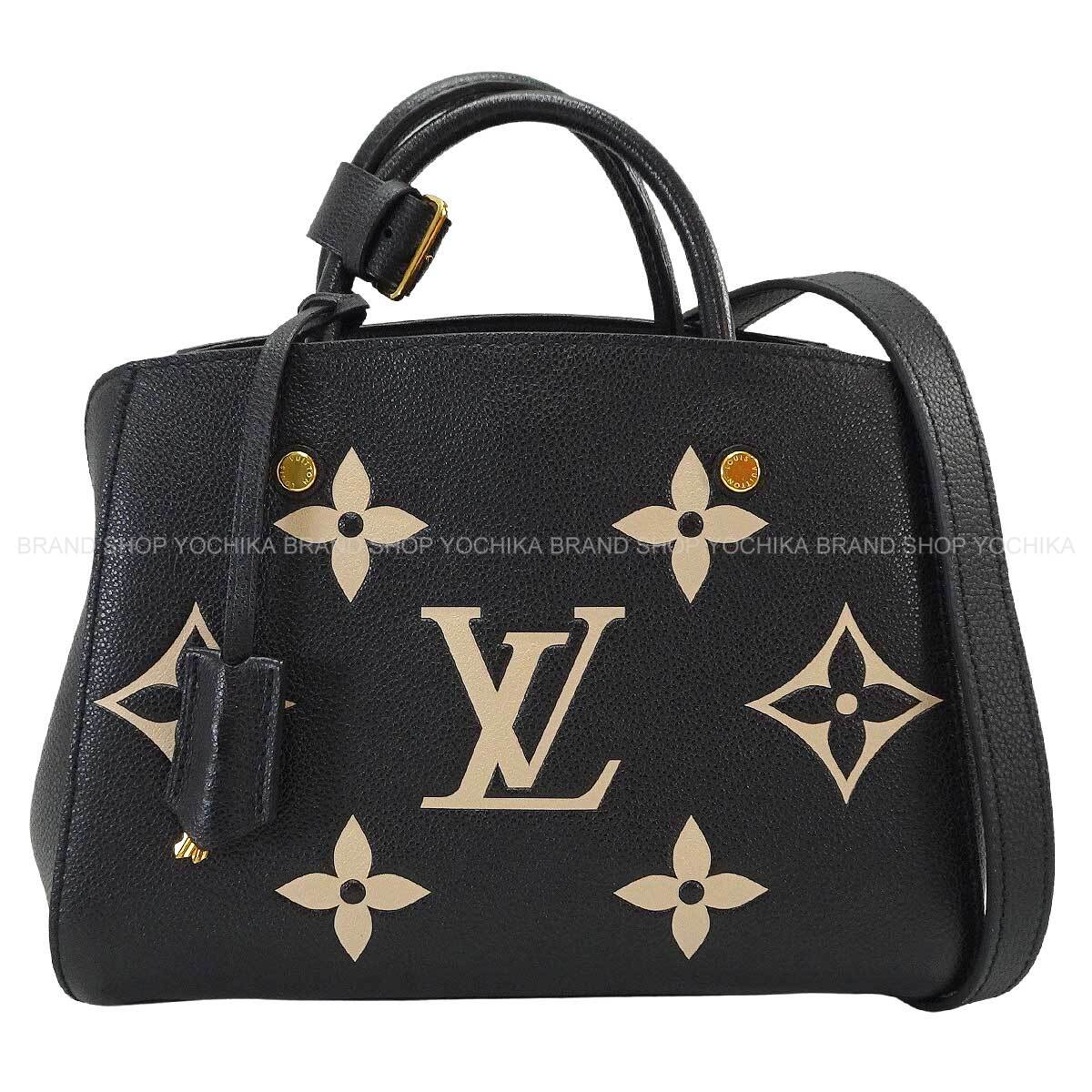 [Pre-loved] LOUIS VUITTON Shoulder bag Hand MontaigneBB 2way Noir (Black)/Beige Monogram Empreinte Gold HW M45778[LIKE NEW][Authentic]