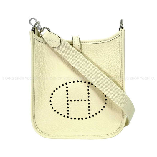 HERMES Shoulder bag Evelyne 16 TPM Cream Taurillon Clemence Silver HW Stamp K[BRAND NEW][Authentic]