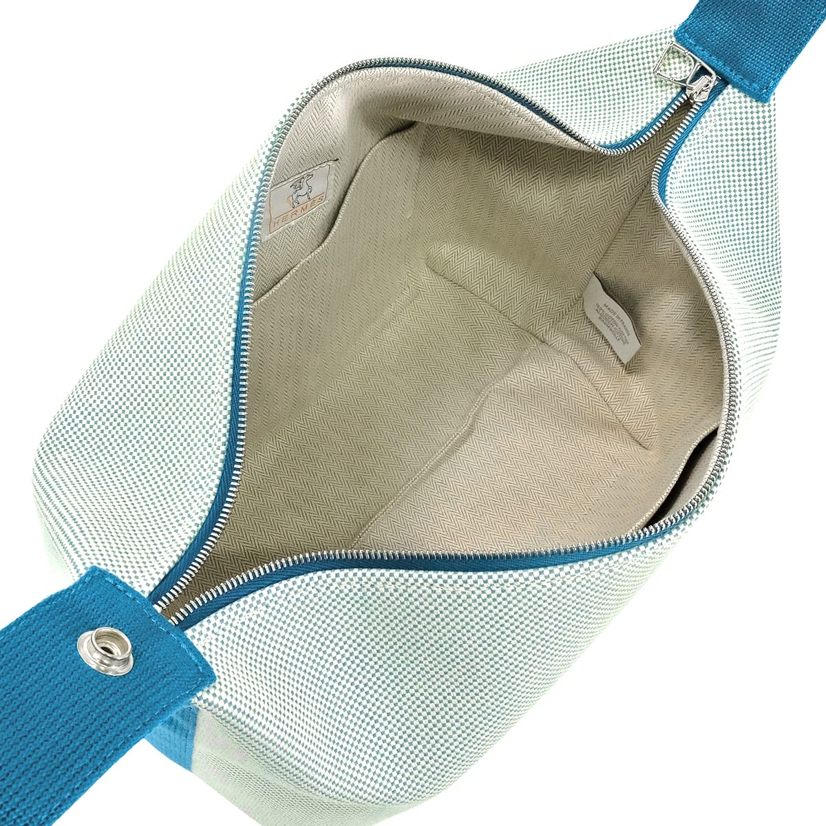 HERMES Handbag Bride a Brac GM CabrioleBleu Nattier Toile H Silver HW[BRAND NEW][Authentic]