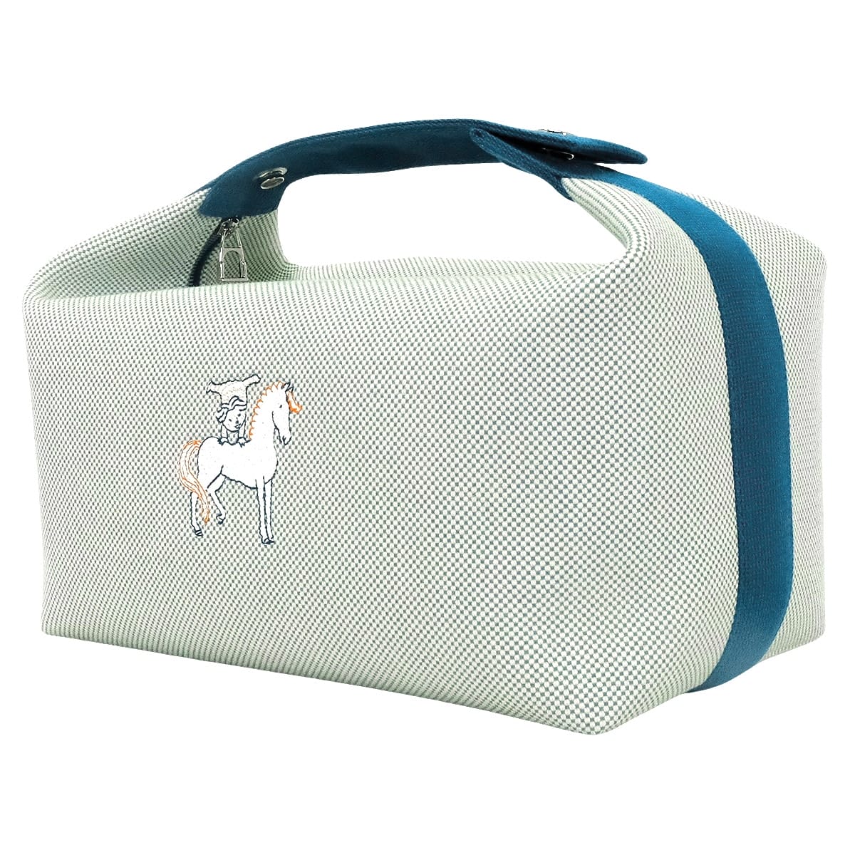 HERMES Handbag Bride a Brac GM CabrioleBleu Nattier Toile H Silver HW[BRAND NEW][Authentic]