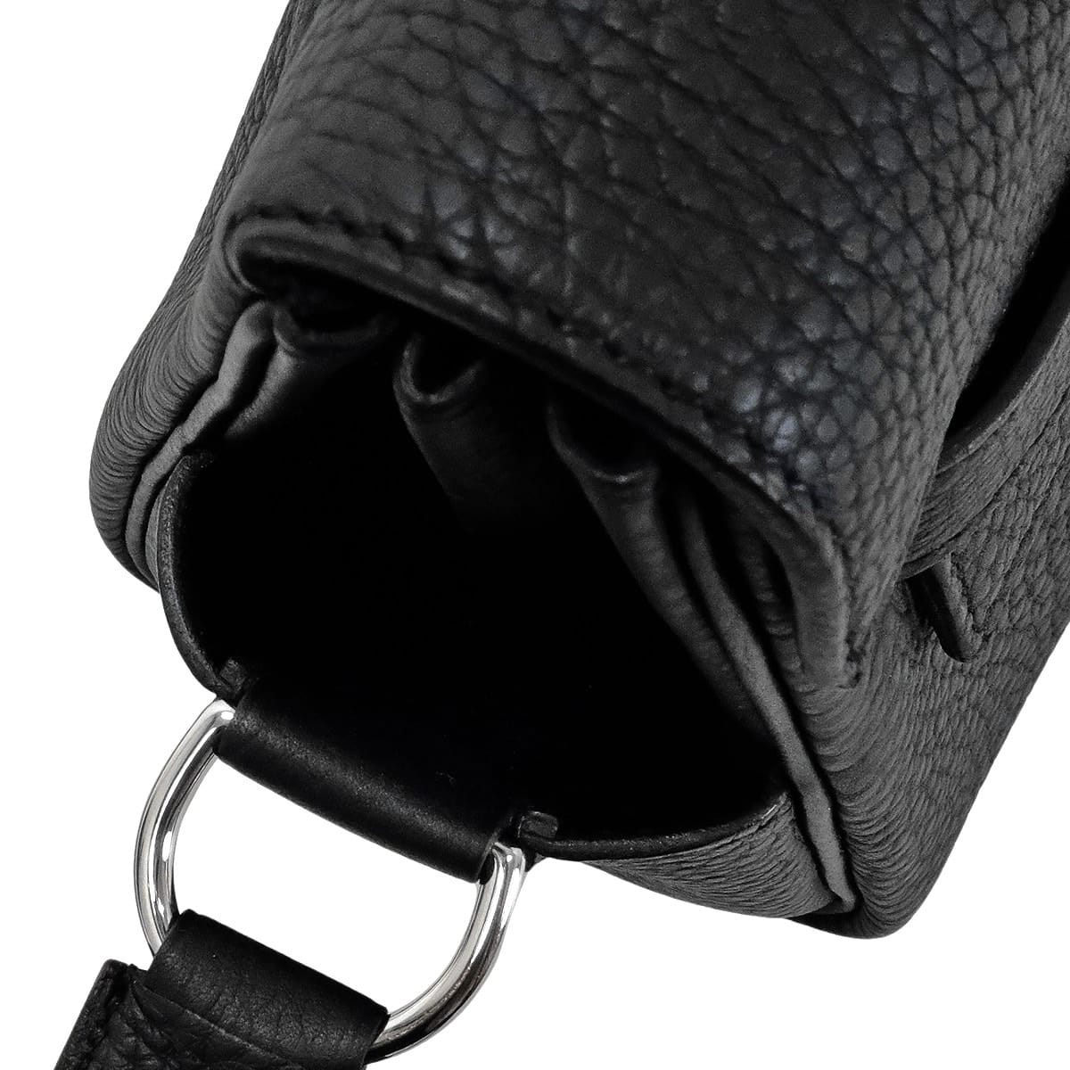 [Pre-loved] HERMES Shoulder bag Kelly Messenger 24 PM Noir (Black) Veau Togo Silver HW Stamp K[LIKE NEW][Authentic]