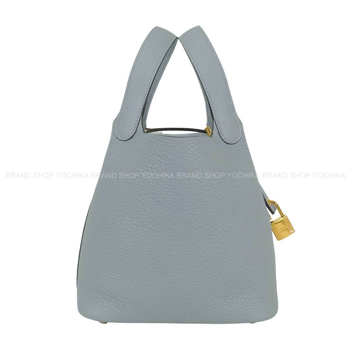 HERMES Handbag Picotin Lock 18 PM Gris Pantin Taurillon Clemence Gold HW Stamp K[BRAND NEW][Authentic]