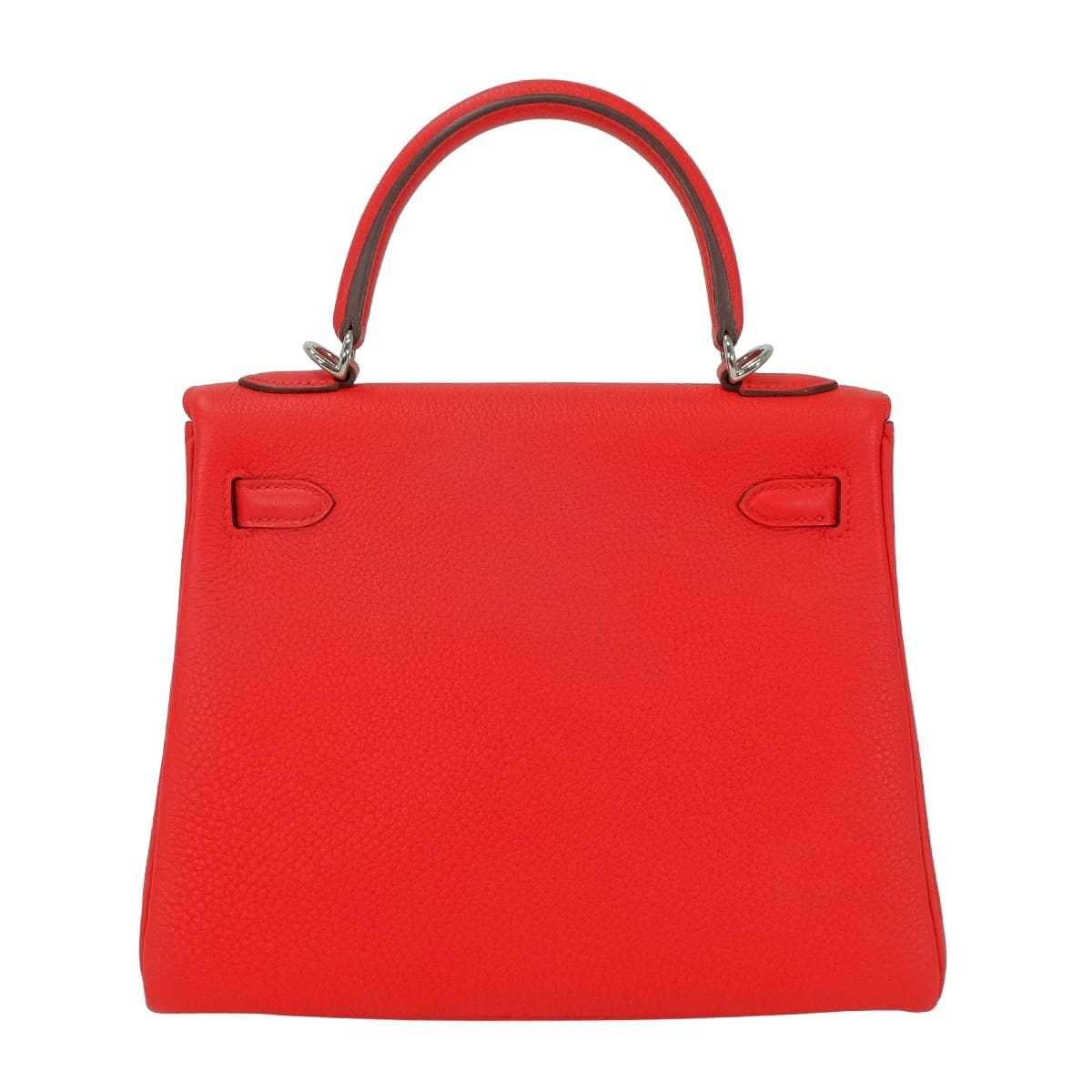 HERMES Shoulder bag Kelly25 Retourne Rouge Radieux Veau Togo Silver HW Stamp K[EXCELLENT][Authentic]
