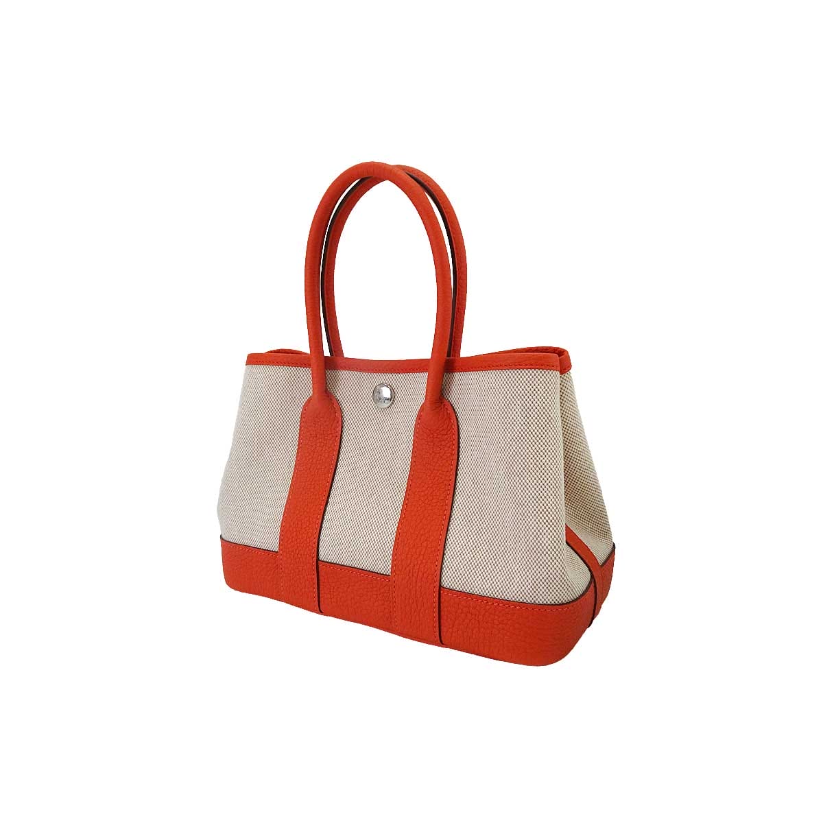 HERMES Handbag Neo Garden Party 23 Orange Toile Criss Viking/Veau Negonda Silver HW Stamp K[BRAND NEW][Authentic]