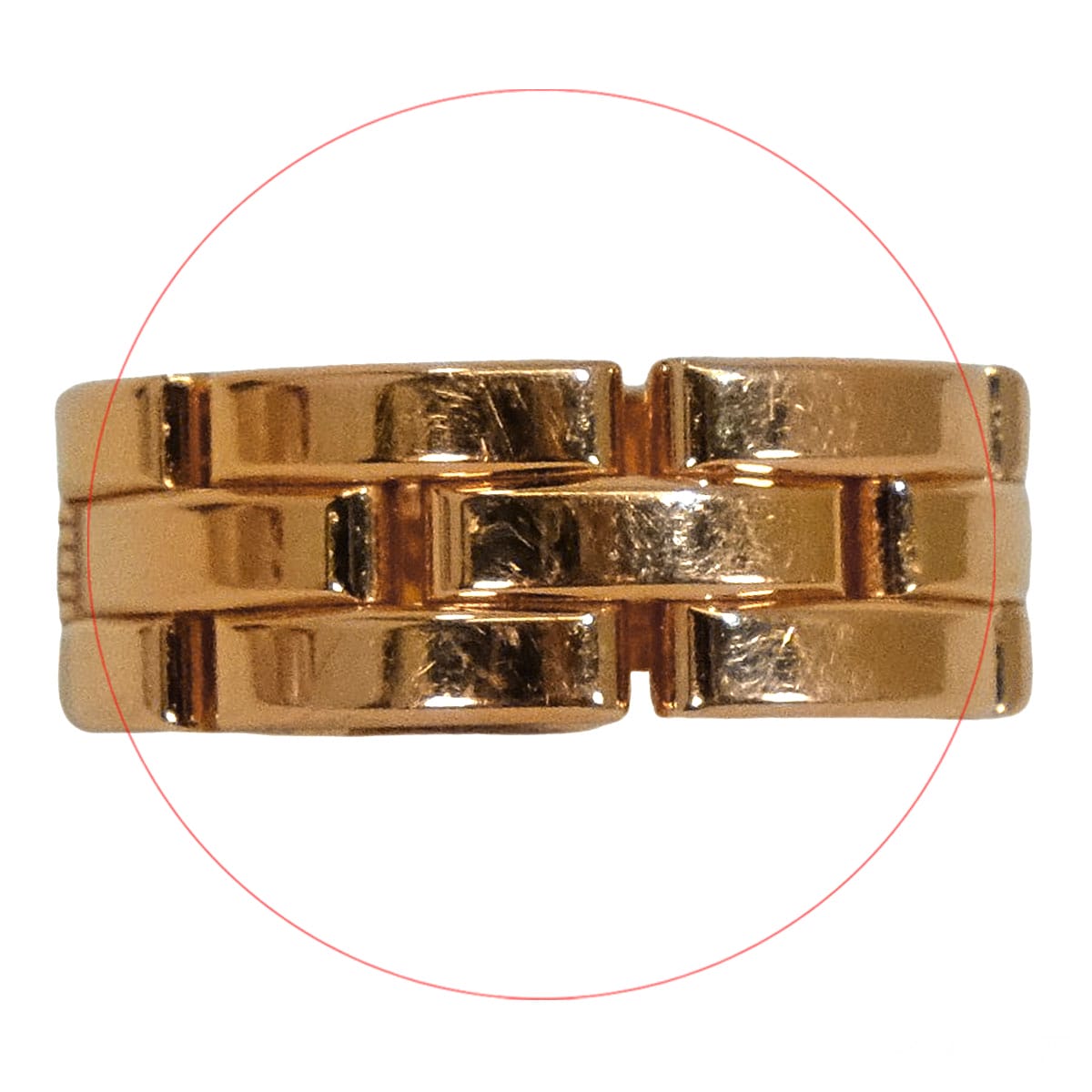 [Pre-loved] CARTIER ring 3-Row Semi-Pavé Mayon PanthèrePink Gold K18PG/Diamond #53[USED SA][Authentic]