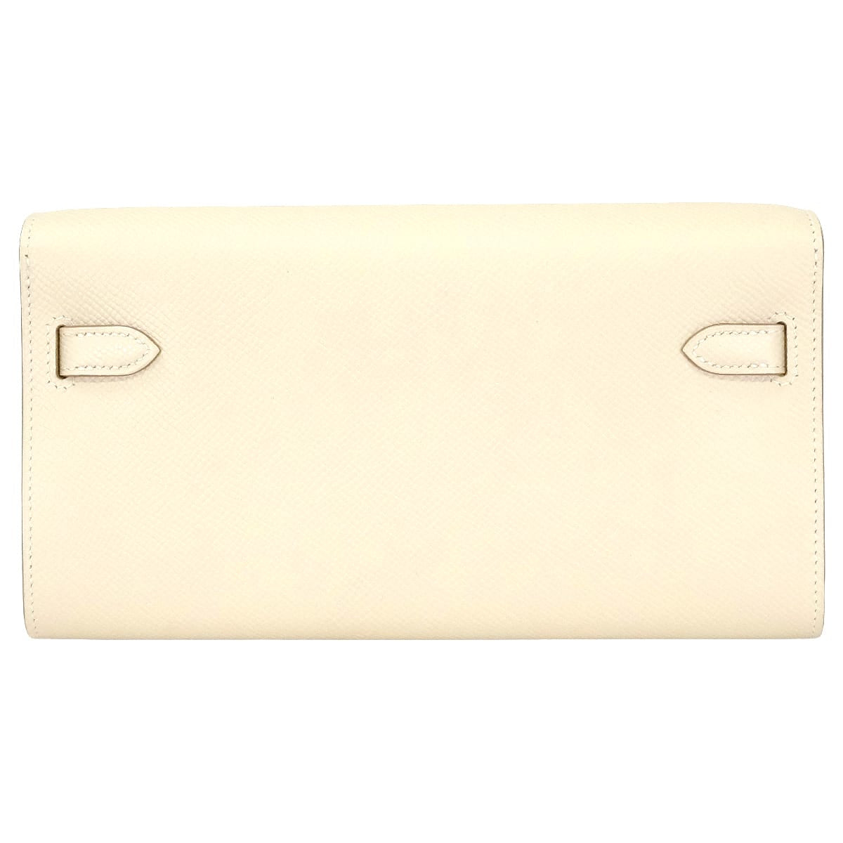 HERMES long wallet Kelly Wallet Long To Go Craie Veau Epsom Silver HW Stamp K[BRAND NEW][Authentic]