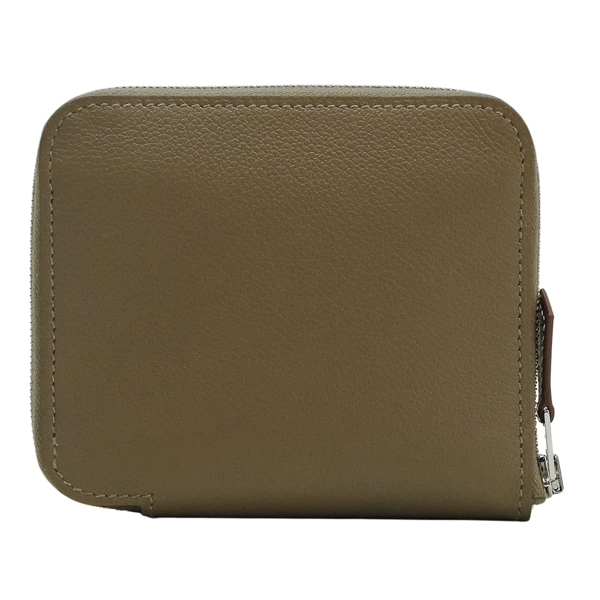 HERMES Bi-fold wallet Azap Silk'in Compact Astrologie Nouvelle EtoupePierre/Mykonos Evercolor/Veau Barenia Silver HW Stamp K[BRAND NEW][Authentic]