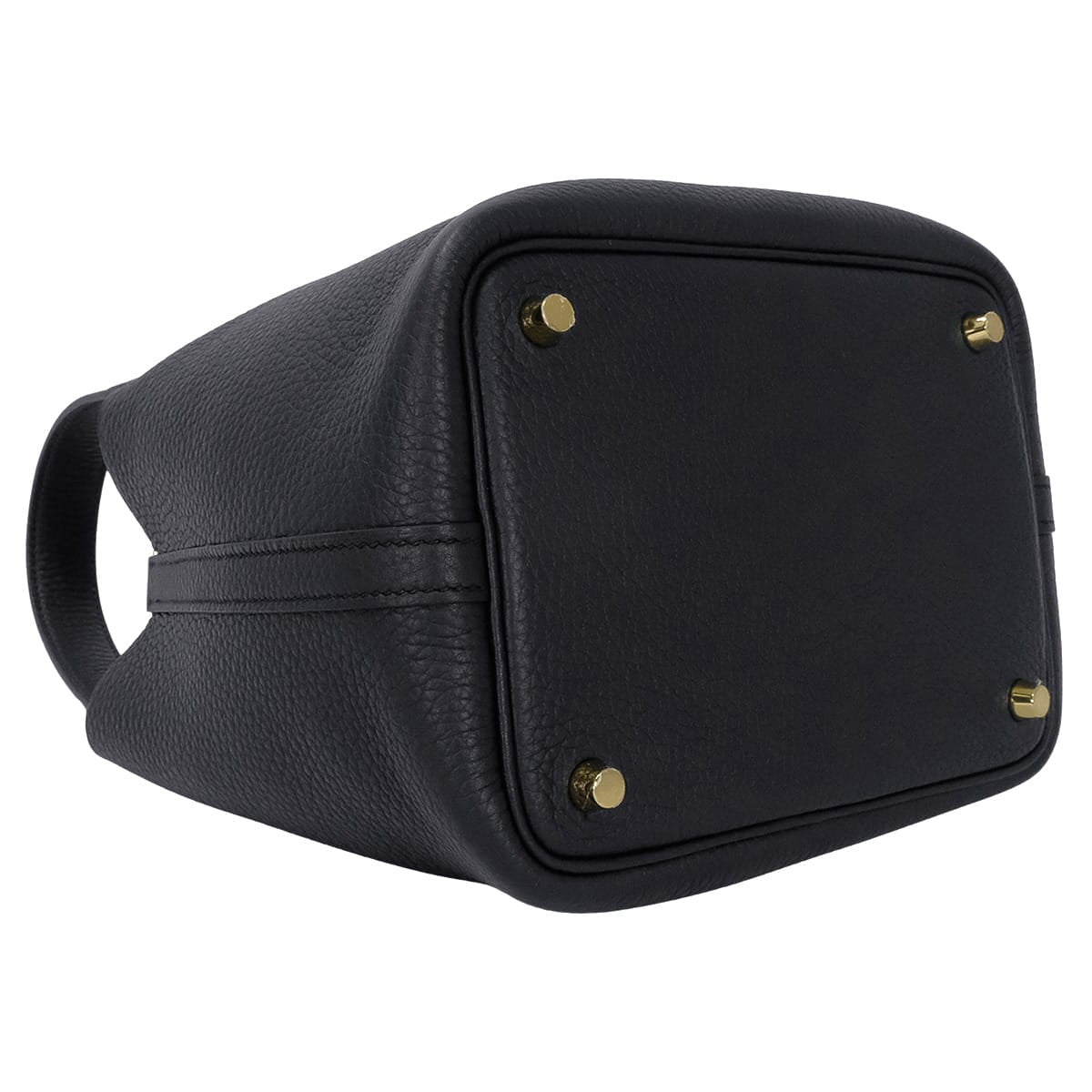 HERMES Handbag Picotin Lock 18 PM Noir (Black) Taurillon Clemence Gold HW Stamp K[EXCELLENT][Authentic]
