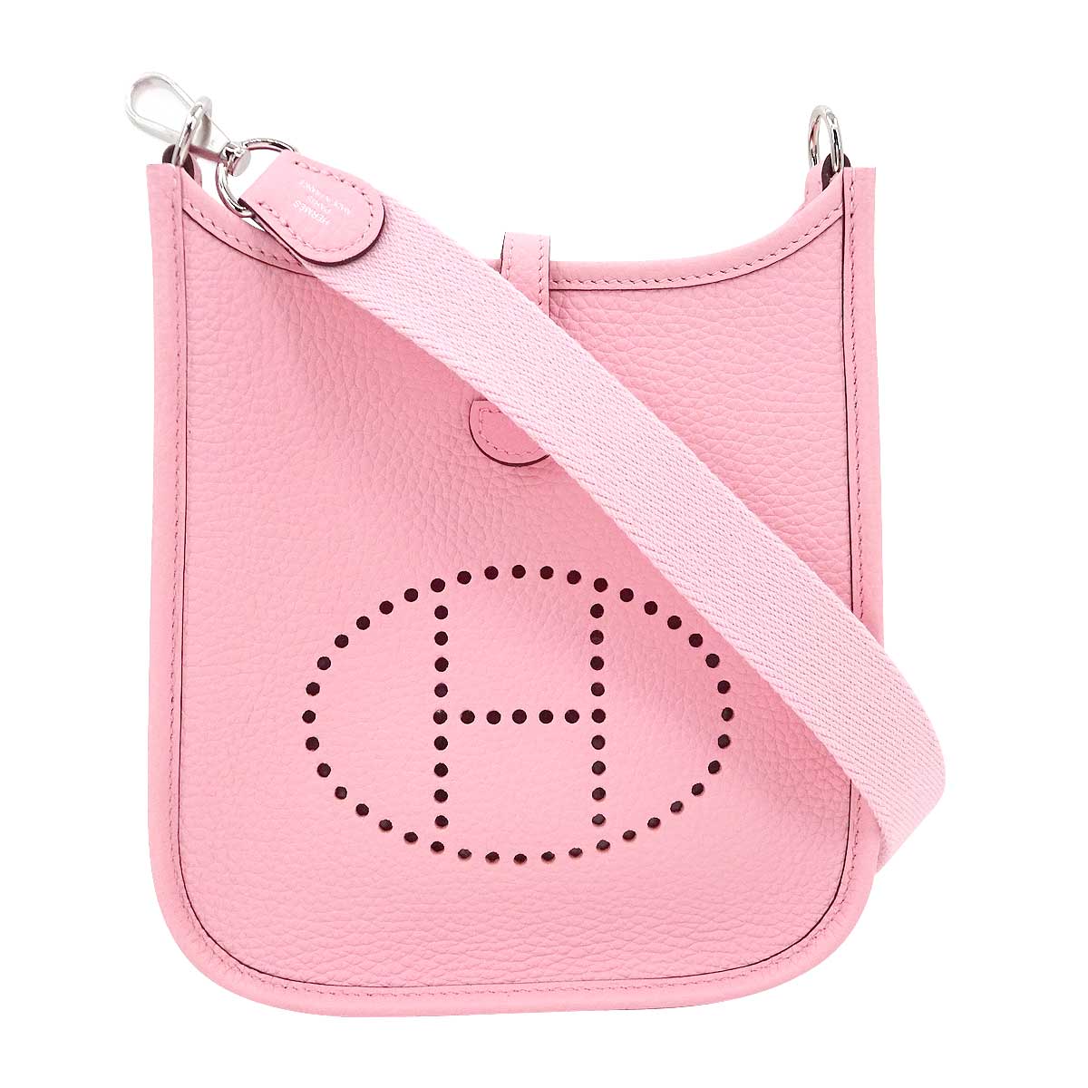 HERMES Shoulder bag Evelyne 16 TPM Rose Sakura Taurillon Clemence Silver HW Stamp K[EXCELLENT][Authentic]