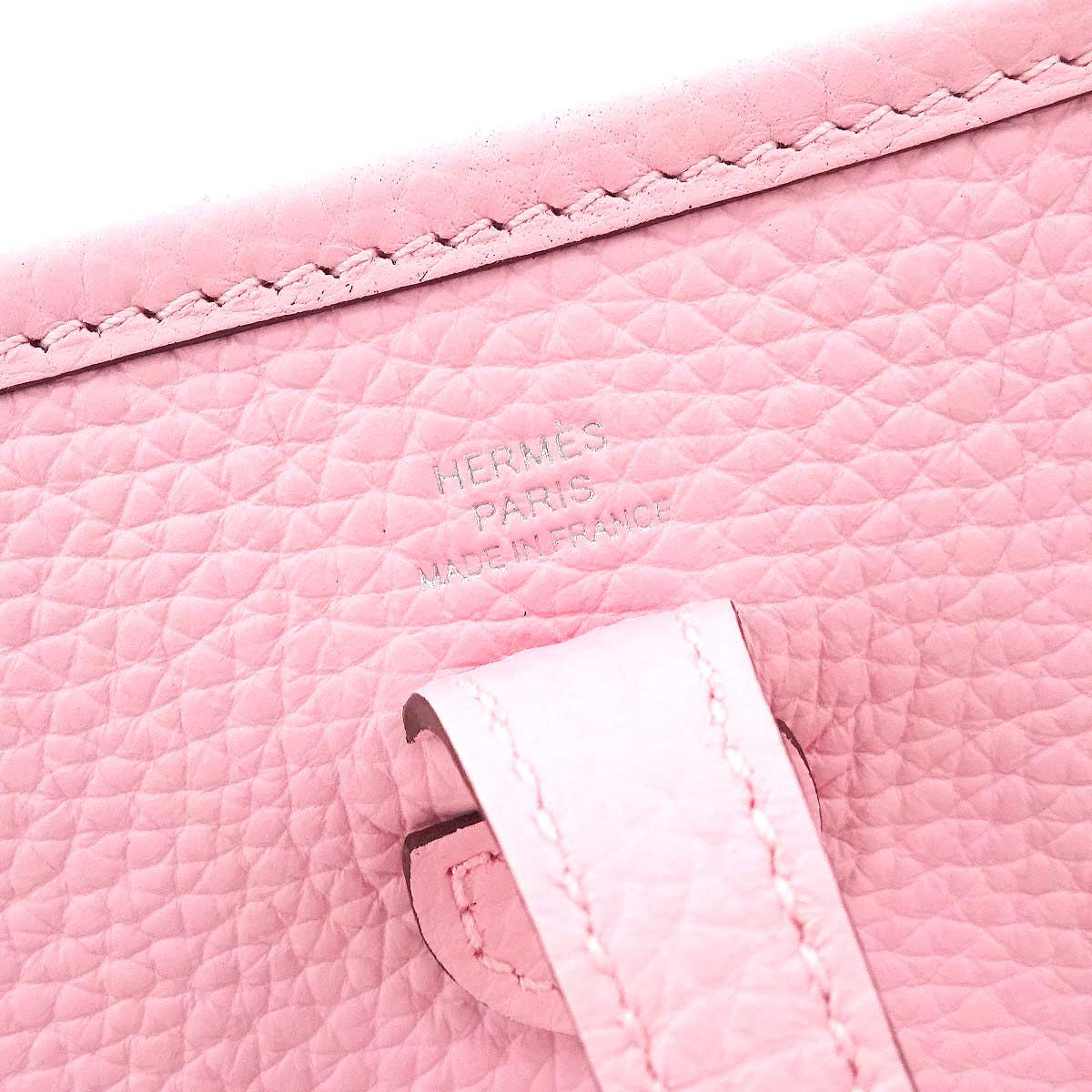 HERMES Shoulder bag Evelyne 16 TPM Rose Sakura Taurillon Clemence Silver HW Stamp K[EXCELLENT][Authentic]
