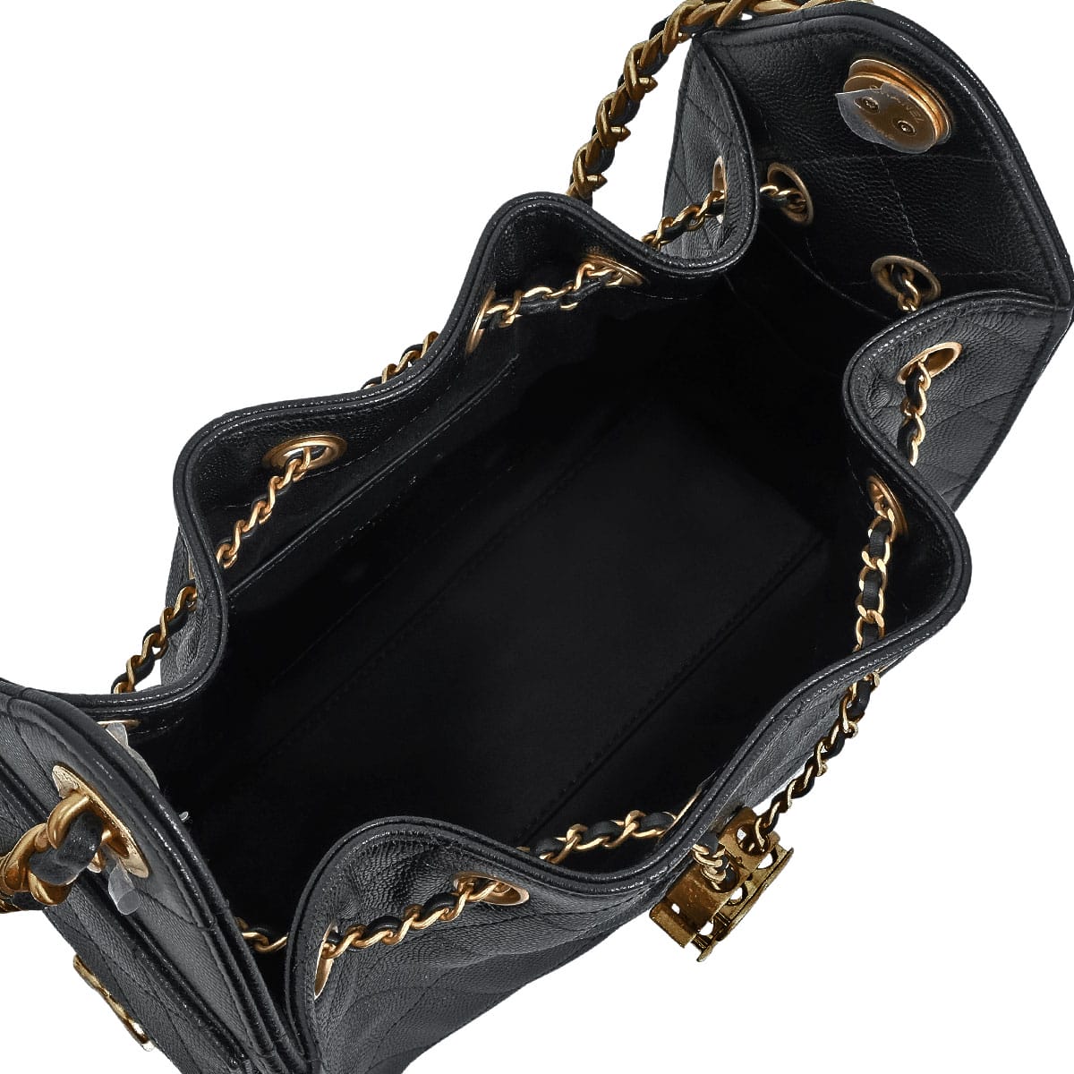 CHANEL Shoulder bag CHANEL 25 Matelasse Mini Chain Noir (Black) Graind Calf(Caviarskin) Antique Mat Gold HW AS5631[EXCELLENT][Authentic]