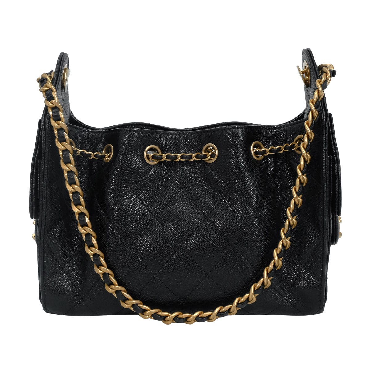 CHANEL Shoulder bag CHANEL 25 Matelasse Mini Chain Noir (Black) Graind Calf(Caviarskin) Antique Mat Gold HW AS5631[EXCELLENT][Authentic]