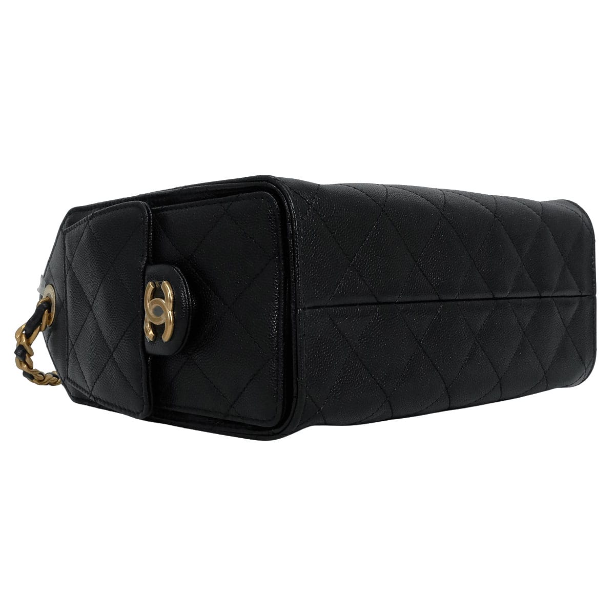 CHANEL Shoulder bag CHANEL 25 Matelasse Mini Chain Noir (Black) Graind Calf(Caviarskin) Antique Mat Gold HW AS5631[EXCELLENT][Authentic]