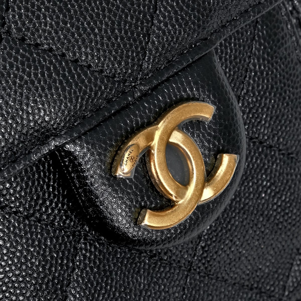 CHANEL Shoulder bag CHANEL 25 Matelasse Mini Chain Noir (Black) Graind Calf(Caviarskin) Antique Mat Gold HW AS5631[EXCELLENT][Authentic]
