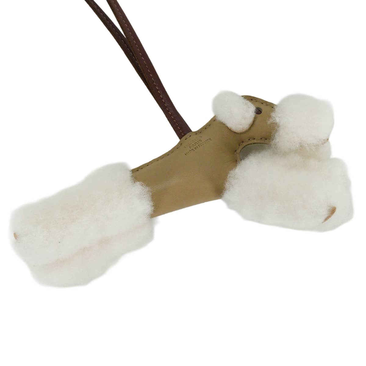 HERMES bag charm Buddy Dog Trench/Chocolat Mouton/Agneau Milo Stamp K[BRAND NEW][Authentic]