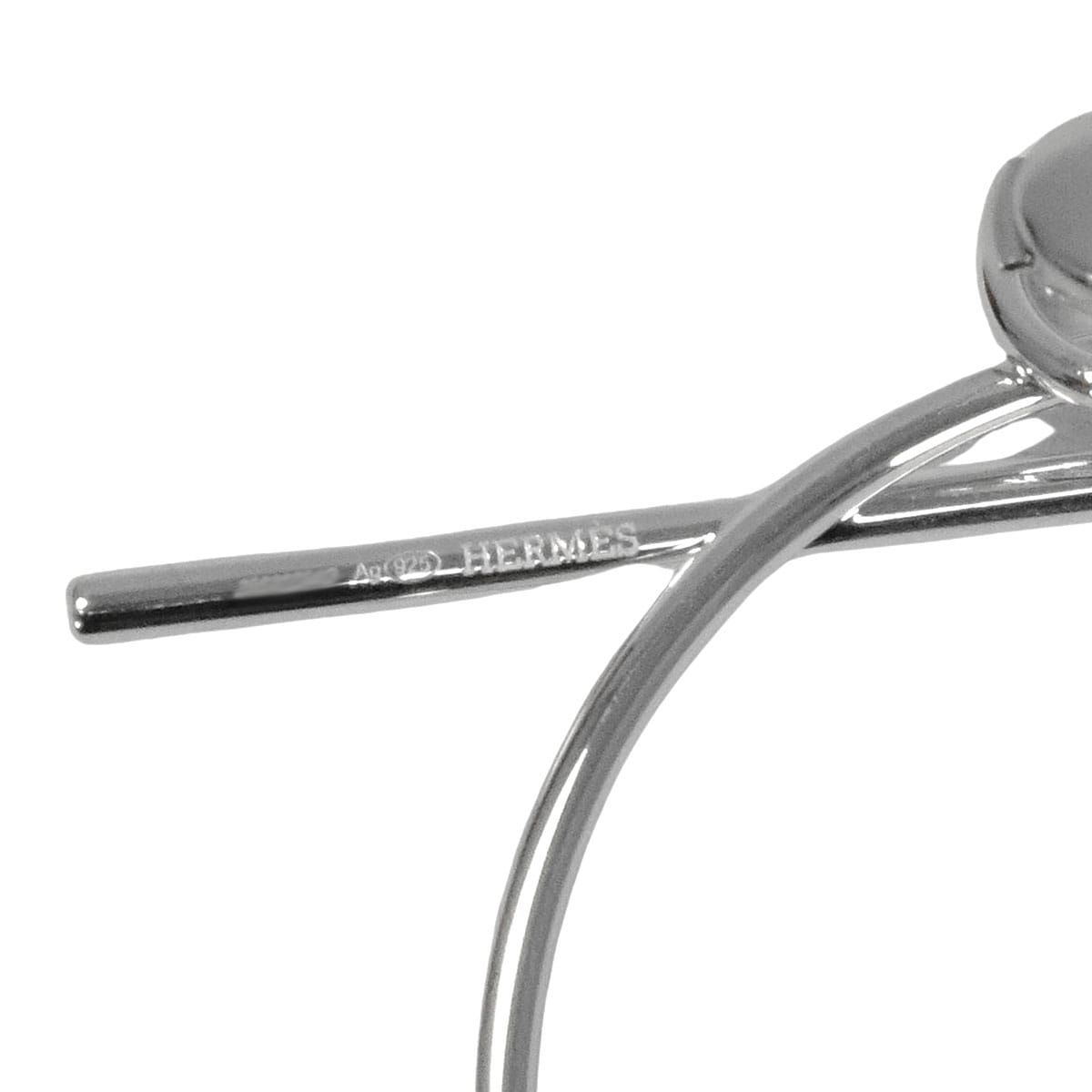 HERMES pierced earring Loop Echappee MM Silver Silver925 (SV925 Ag925) Silver HW[BRAND NEW][Authentic]