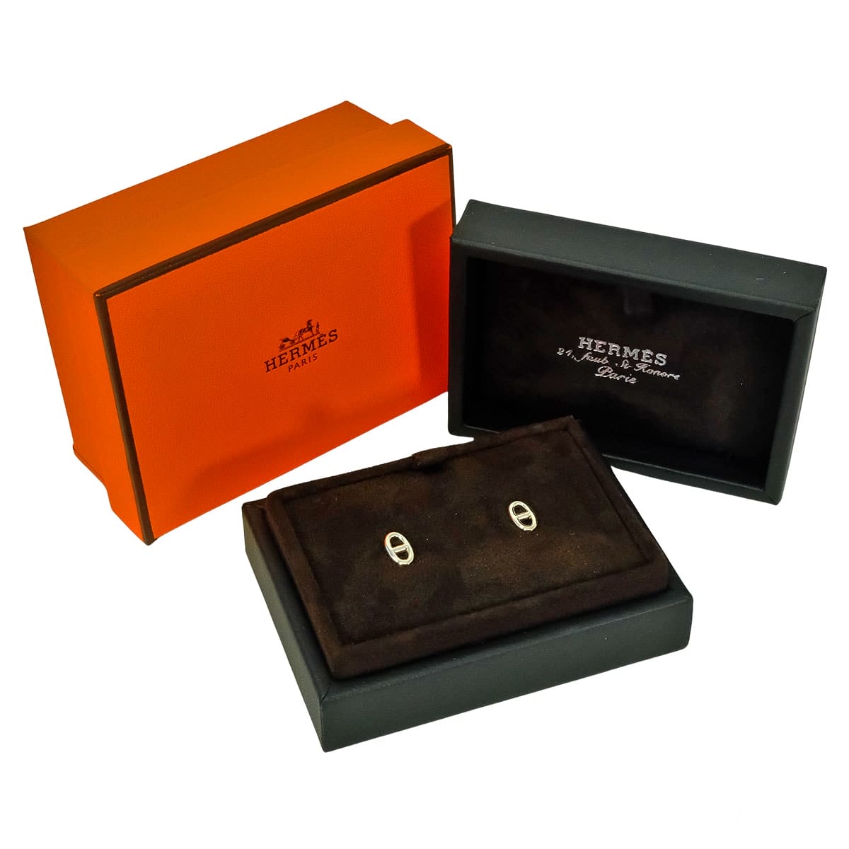 HERMES pierced earring Chaine d’Ancre Farandole TPM Silver Silver925 (SV925 Ag925)[BRAND NEW][Authentic]