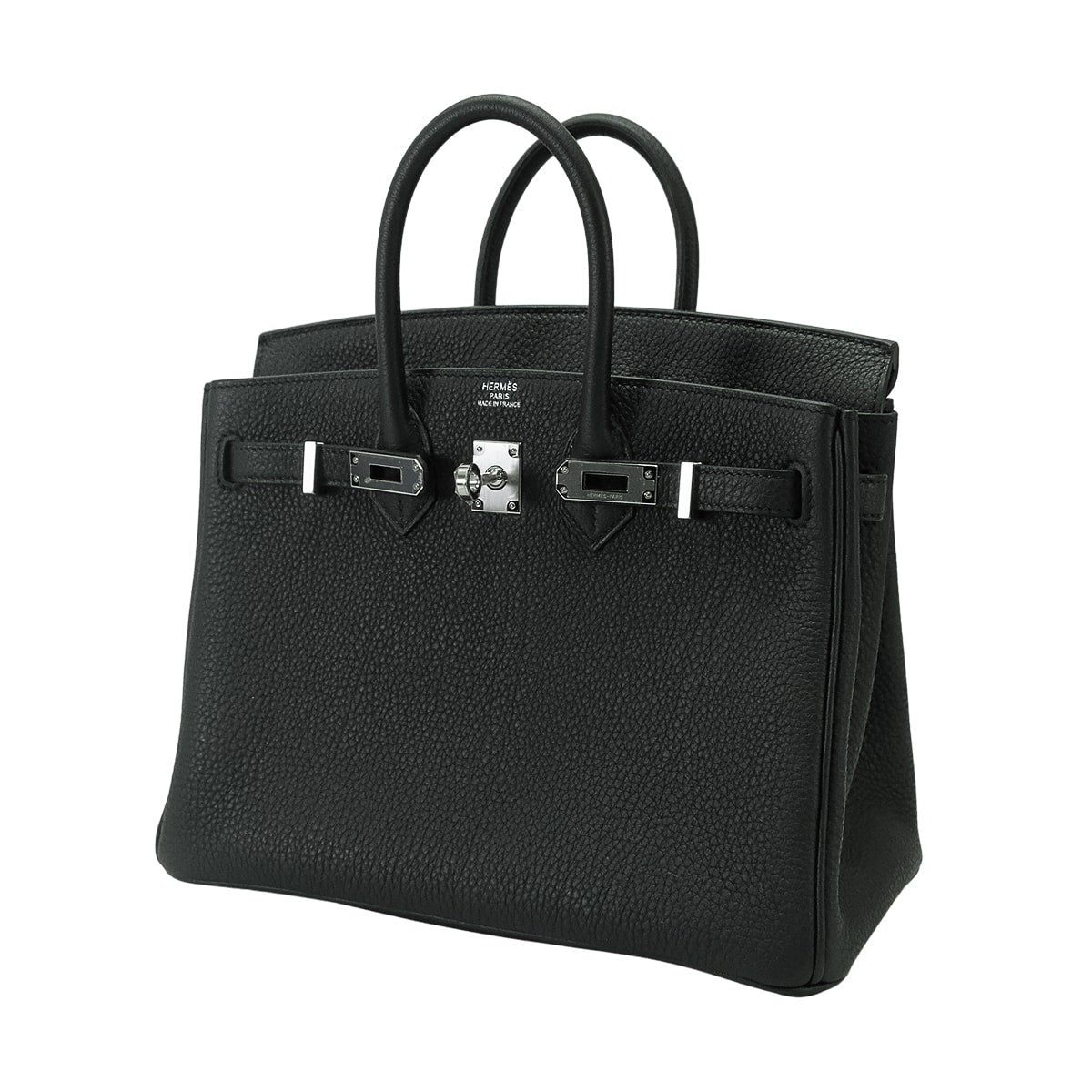 HERMES Handbag Birkin25 Noir (Black) Veau Togo Silver HW Stamp G[BRAND NEW][Authentic]