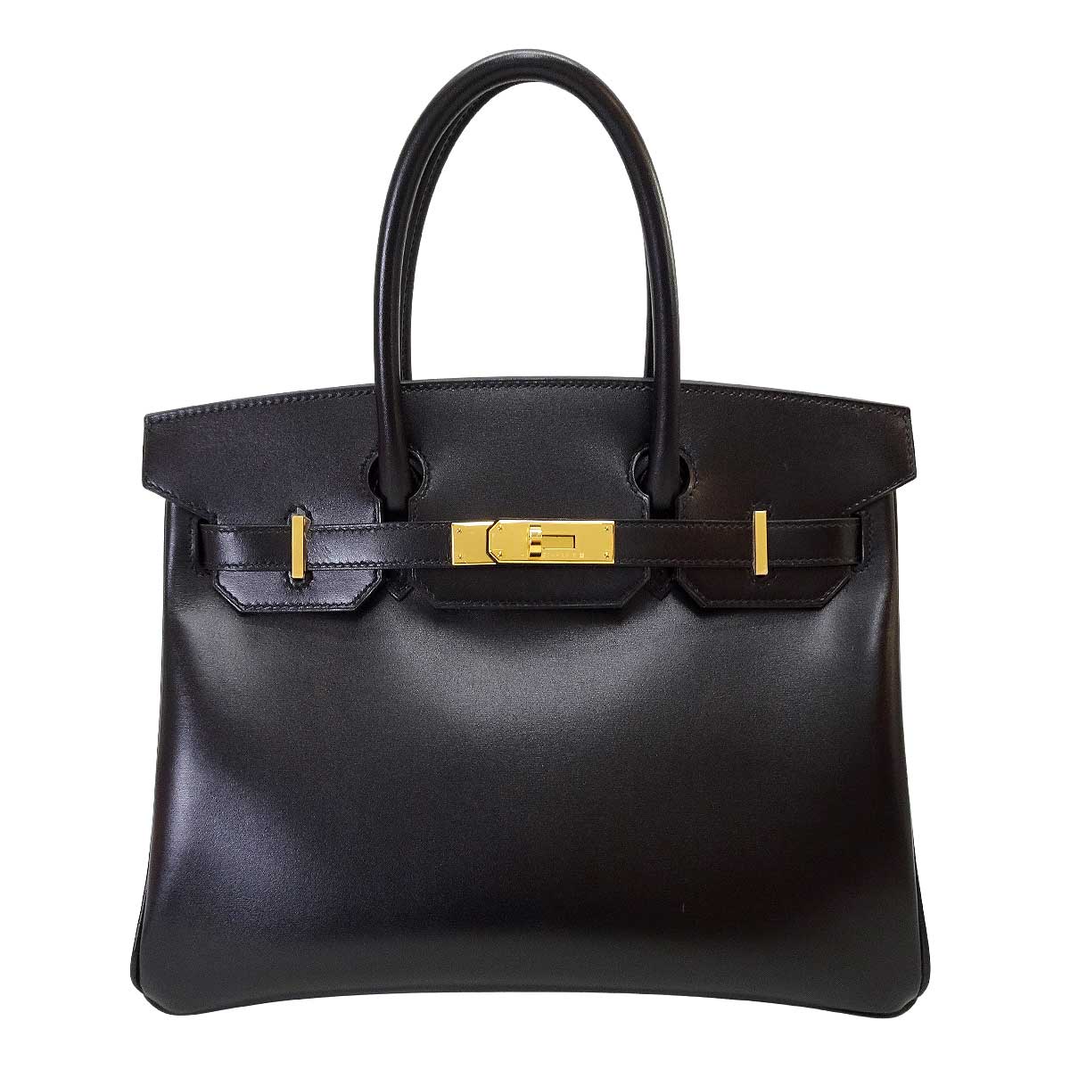 HERMES Handbag Birkin30 Noir (Black) Box Calf Gold HW Stamp K[BRAND NEW][Authentic]