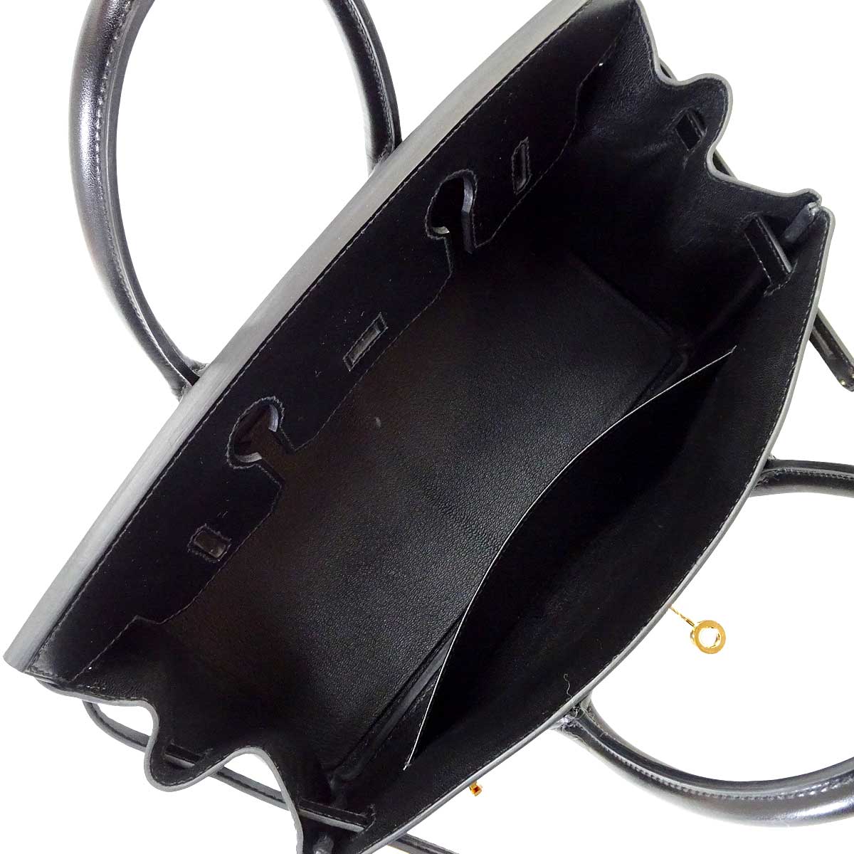 HERMES Handbag Birkin30 Noir (Black) Box Calf Gold HW Stamp K[BRAND NEW][Authentic]