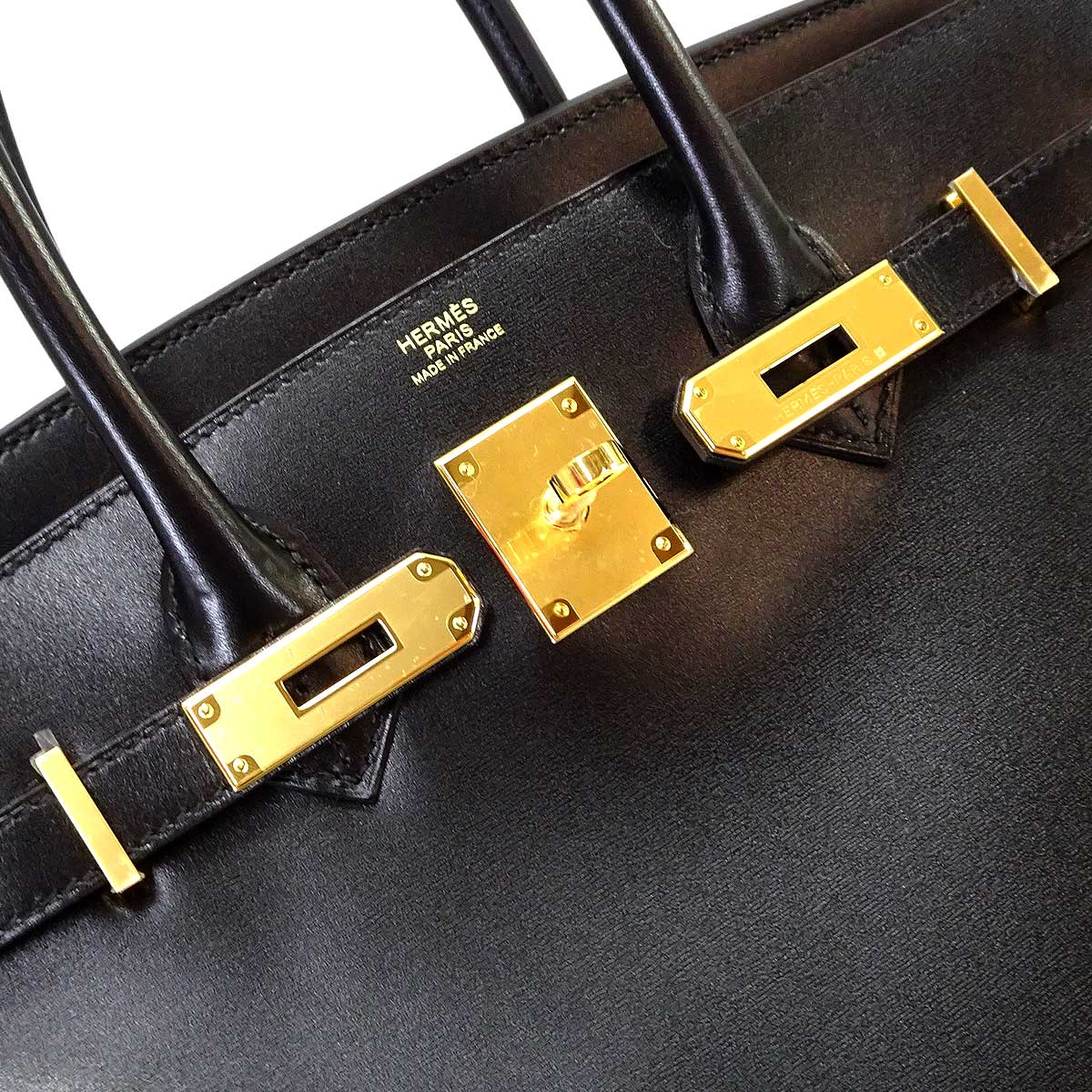 HERMES Handbag Birkin30 Noir (Black) Box Calf Gold HW Stamp K[BRAND NEW][Authentic]