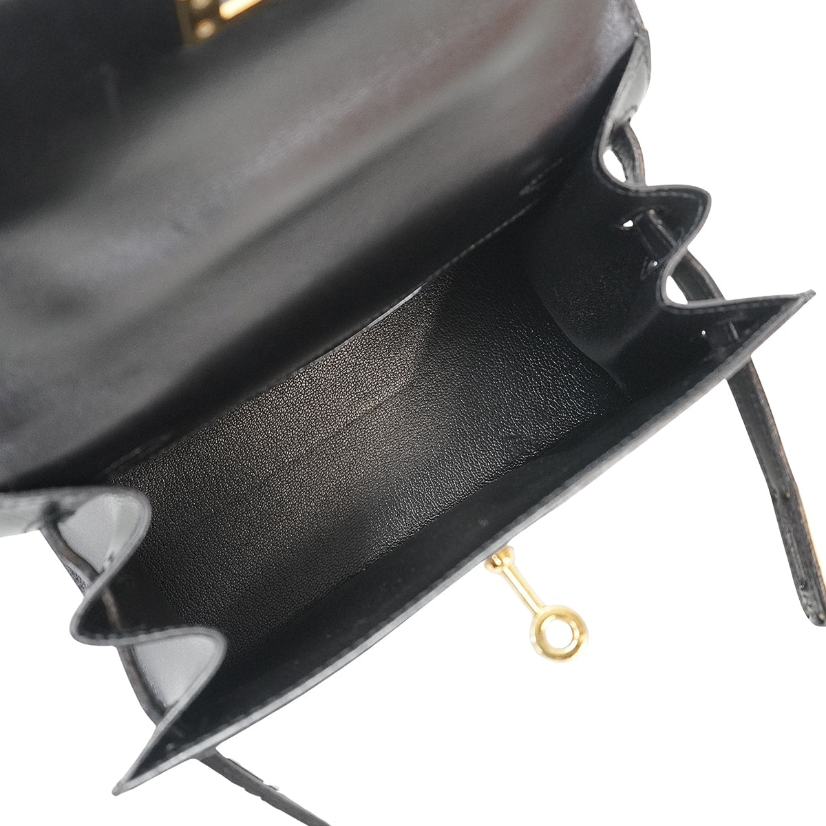 [Pre-loved] HERMES Shoulder bag Kelly Mini Sellier Noir (Black) Box Calf Gold HW Stamp 〇W[LIKE NEW][Authentic]