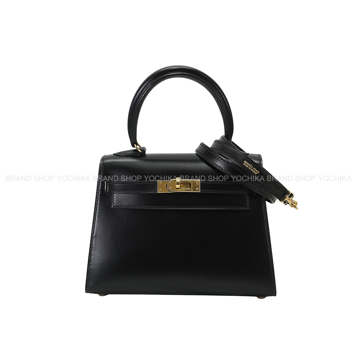 [Pre-loved] HERMES Shoulder bag Kelly Mini Sellier Noir (Black) Box Calf Gold HW Stamp 〇W[LIKE NEW][Authentic]