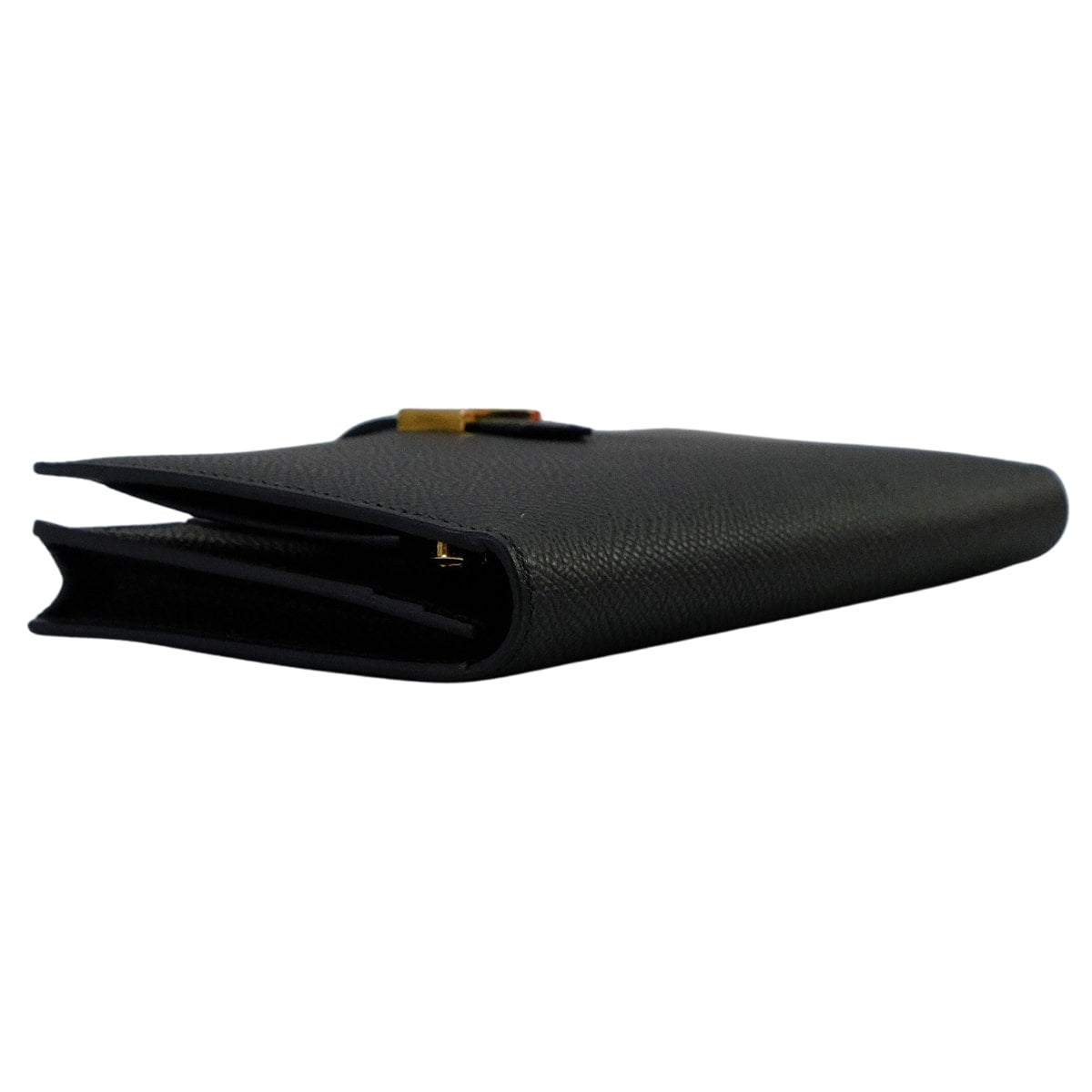 HERMES long wallet Bearn Soufflet Noir (Black) Veau Epsom Gold HW Stamp K[BRAND NEW][Authentic]