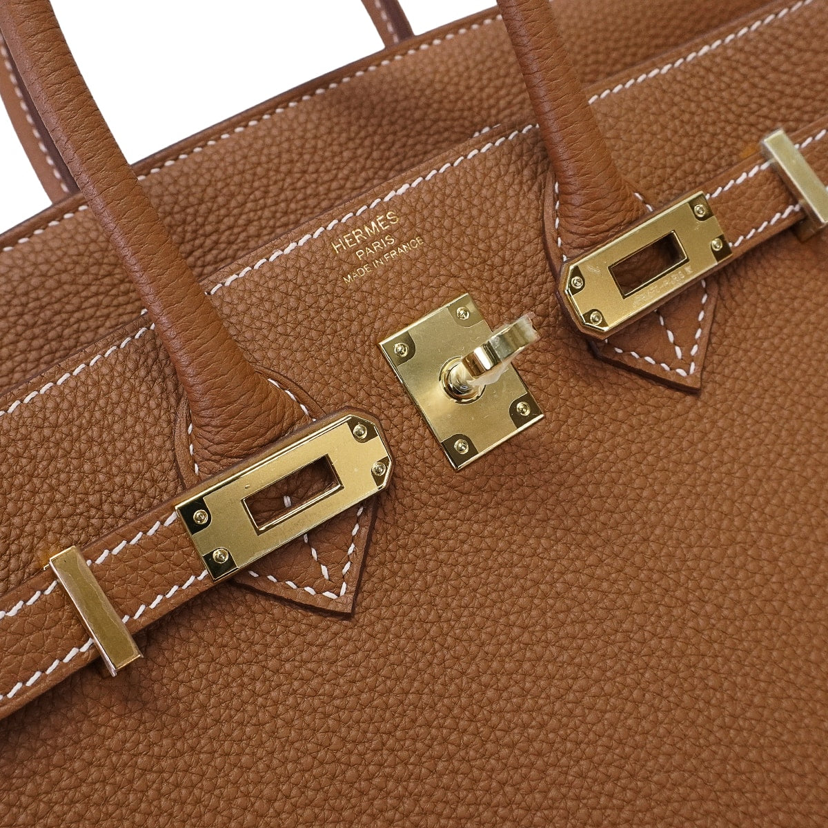 HERMES Handbag Birkin25 Gold Veau Togo Gold HW Stamp G[ALMOST NEW][Authentic]