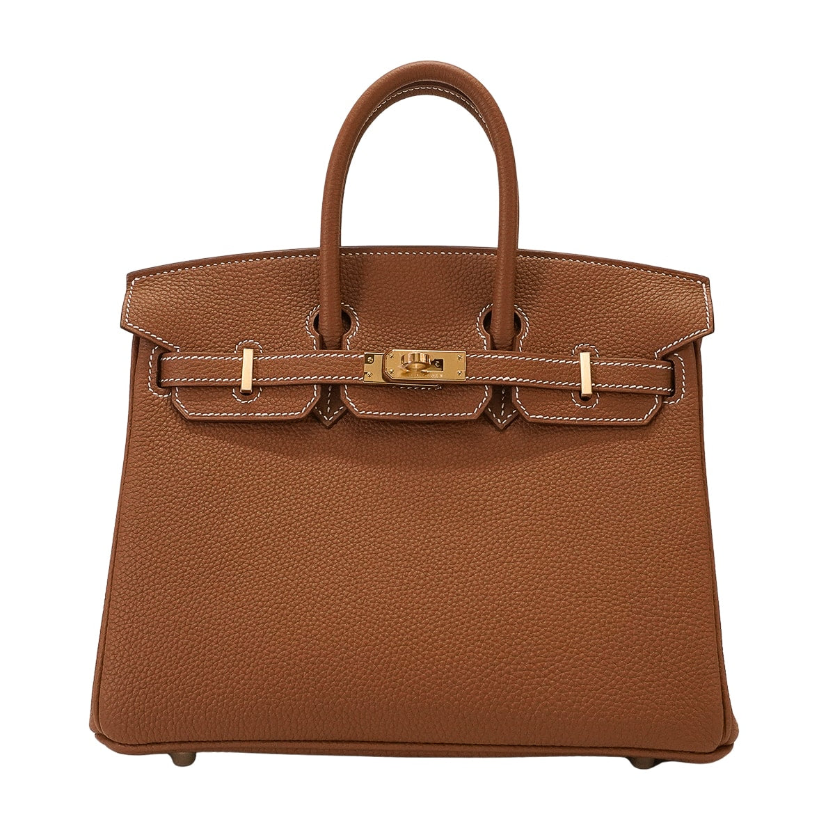 HERMES Handbag Birkin25 Gold Veau Togo Gold HW Stamp G[ALMOST NEW][Authentic]