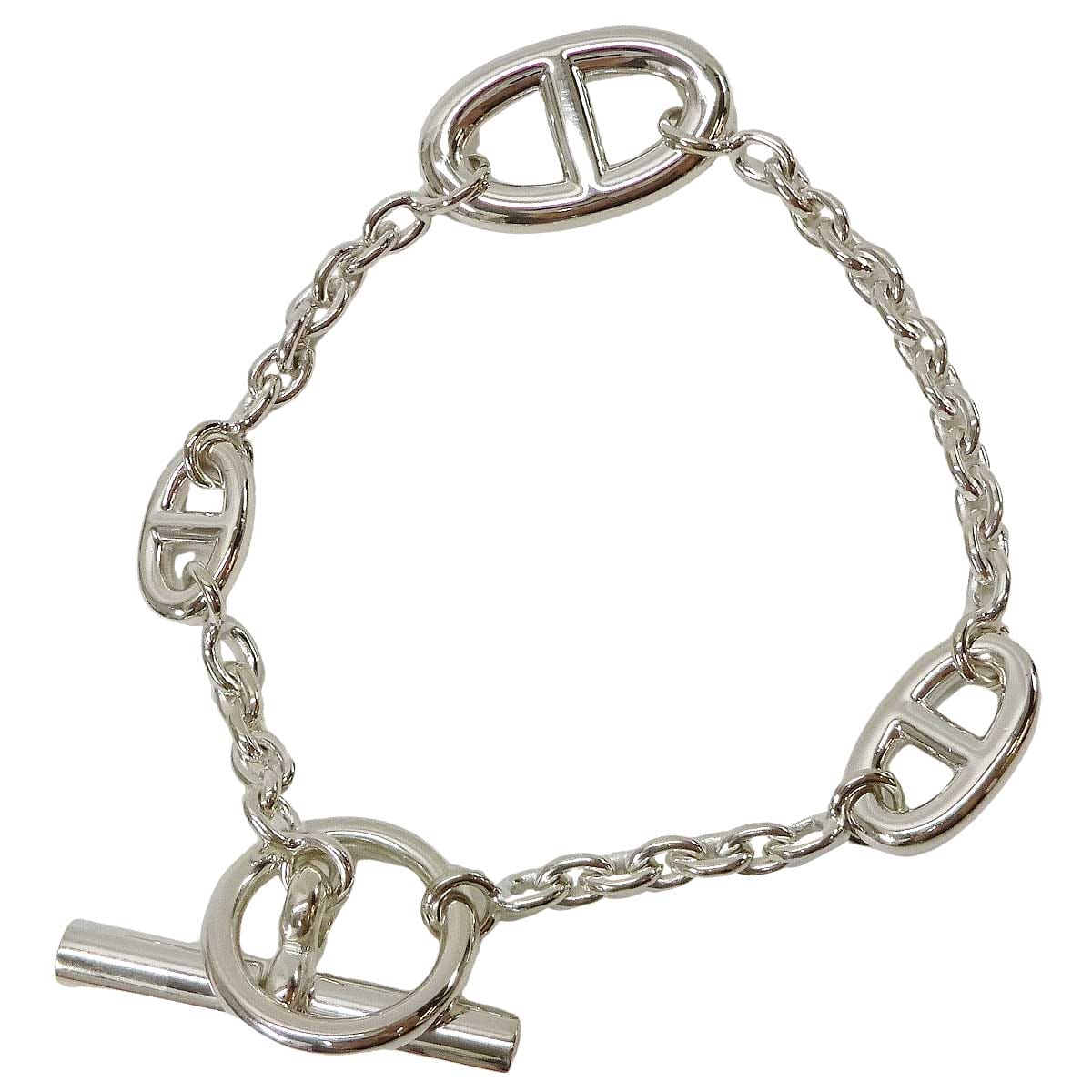 HERMES bracelet Chaine D'ancre Farandole #LG Silver Silver925 (SV925 Ag925)[EXCELLENT][Authentic]