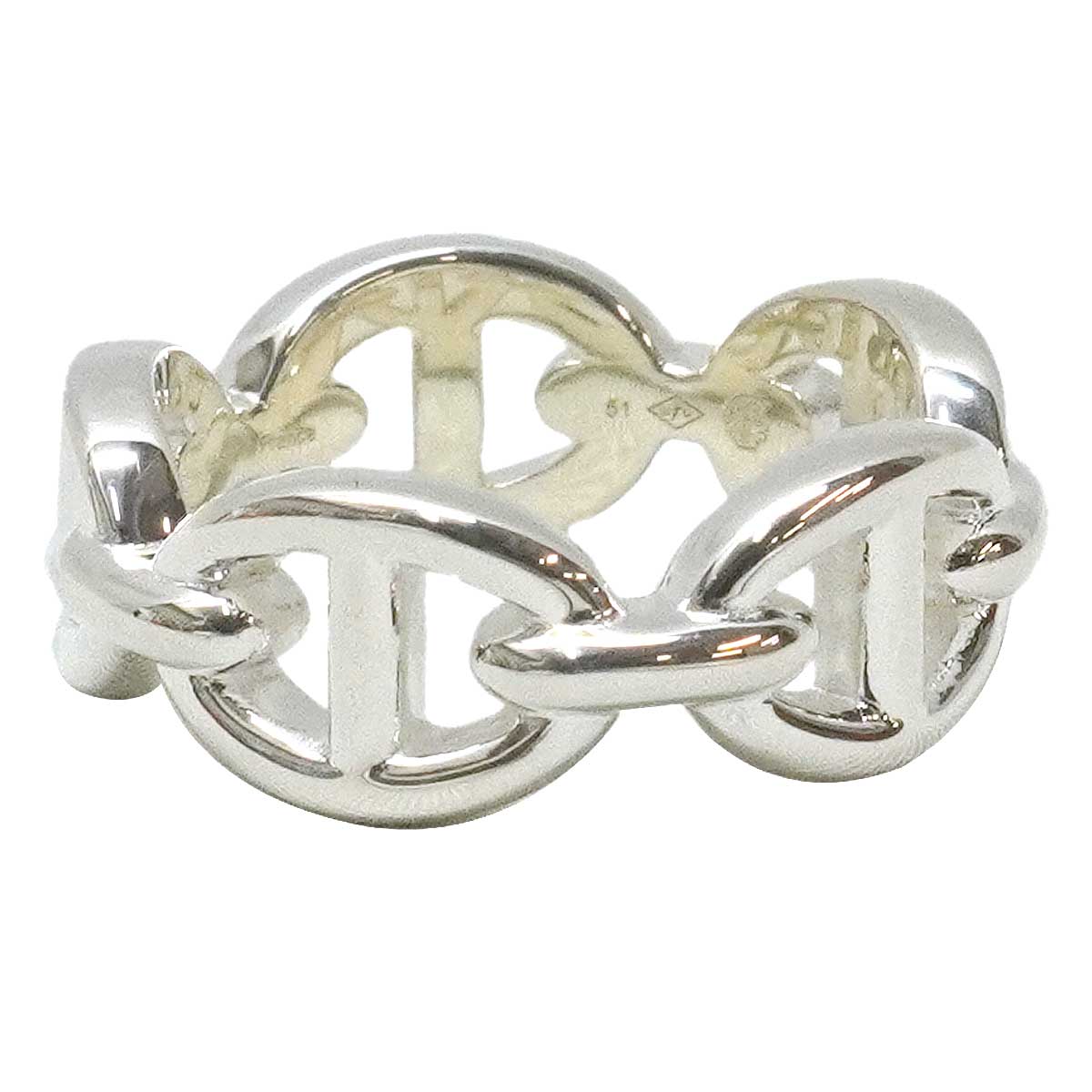 HERMES ring Chaine D'ancre Enchainee PM Silver Silver925 (SV925 Ag925) #51[BRAND NEW][Authentic]