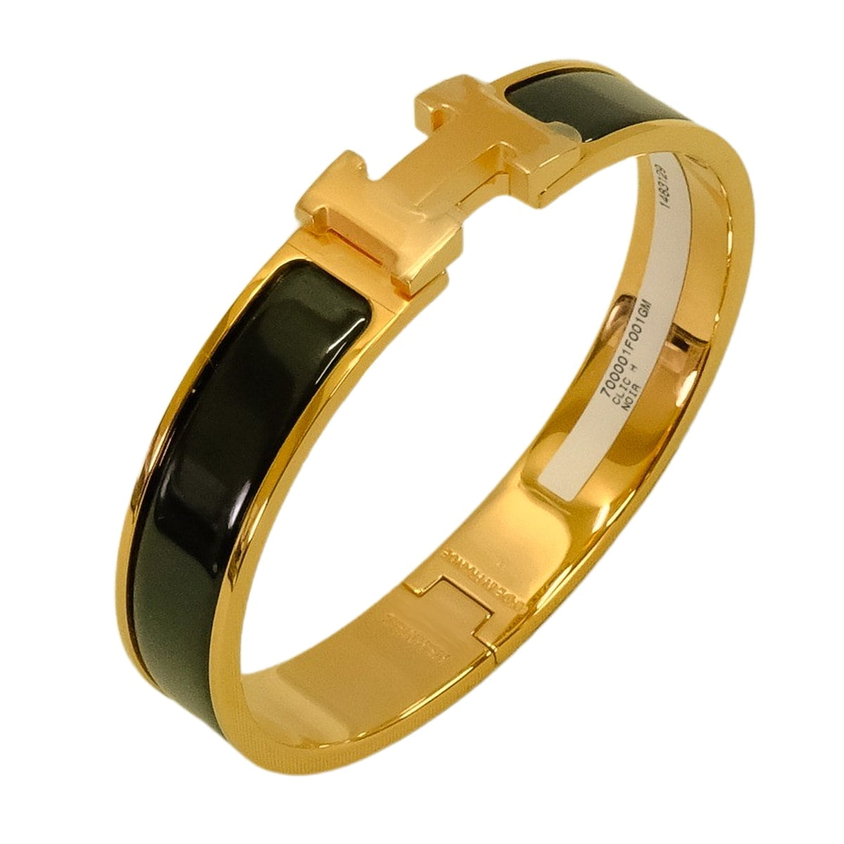 HERMES bracelet Bangle Clic H PM Noir (Black) Rosegold plated[BRAND NEW][Authentic]