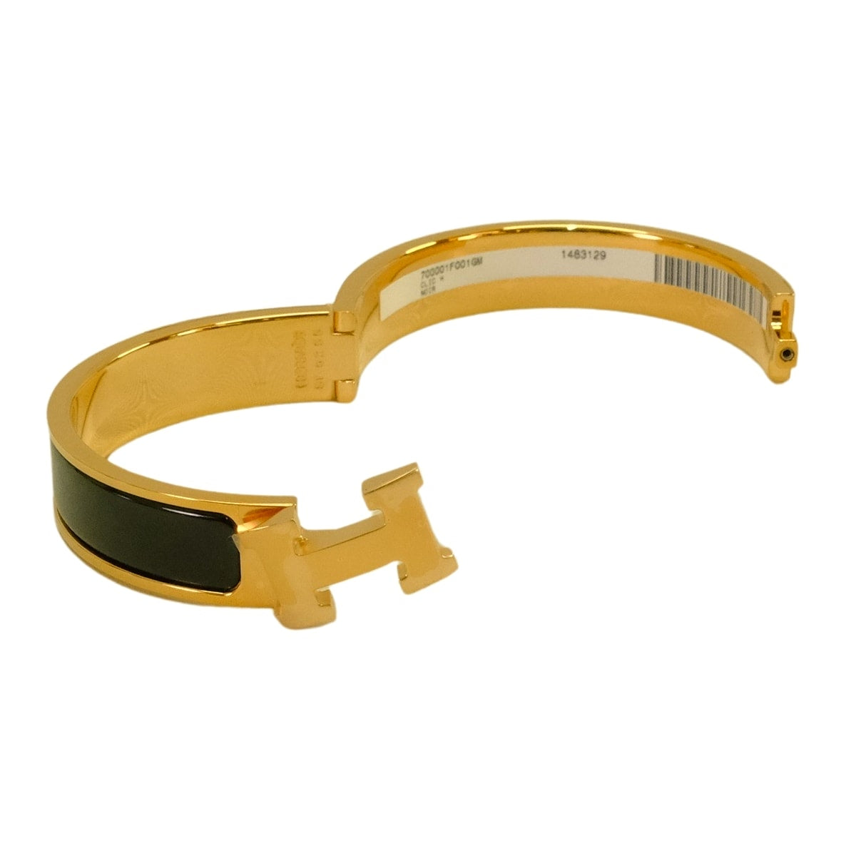 HERMES bracelet Bangle Clic H PM Noir (Black) Rosegold plated[BRAND NEW][Authentic]