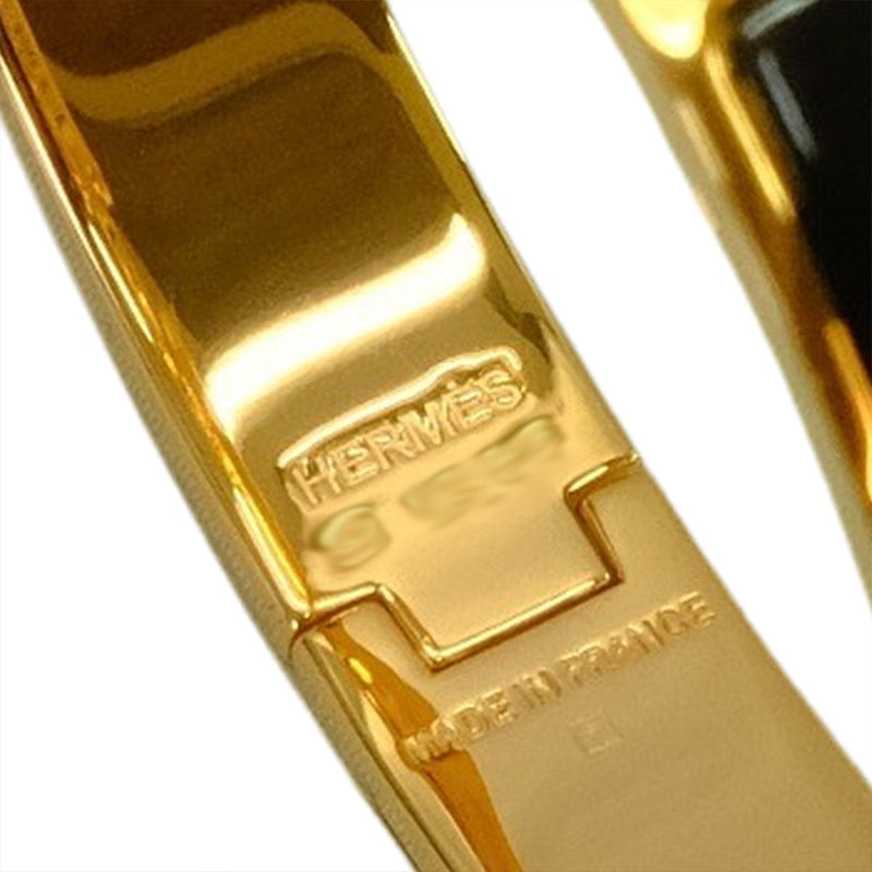 HERMES bracelet Bangle Clic H PM Noir (Black) Rosegold plated[BRAND NEW][Authentic]