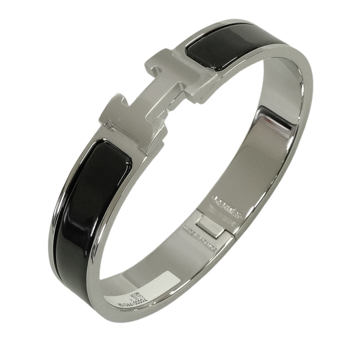 HERMES bracelet Clic H PM Bangle Noir (Black) Silver powdered palladium[BRAND NEW][Authentic]