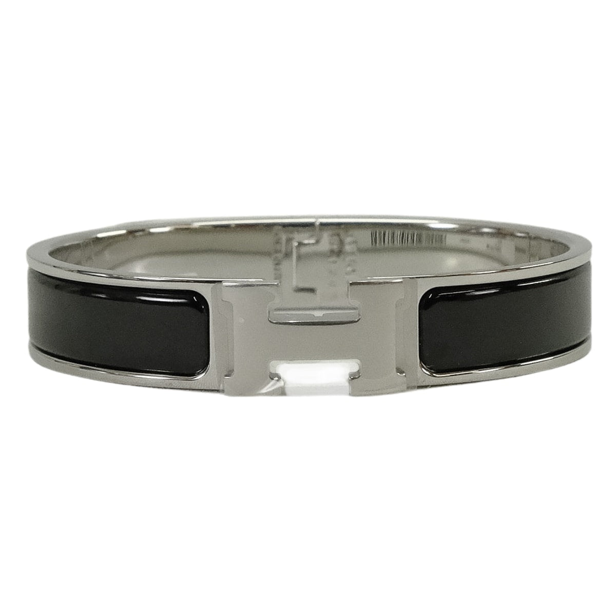 HERMES bracelet Clic H PM Bangle Noir (Black) Silver powdered palladium[BRAND NEW][Authentic]