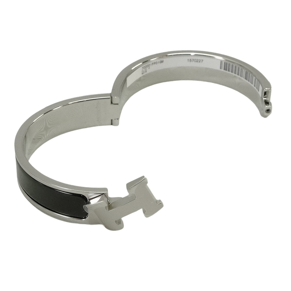 HERMES bracelet Clic H PM Bangle Noir (Black) Silver powdered palladium[BRAND NEW][Authentic]