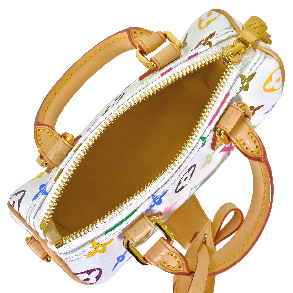 2025 Limited LOUIS VUITTON Shoulder bag LV x TM Takashi Murakami Nano Speedy Blanc (White)/Multicolor Monogram Canvas Gold HW M13391[EXCELLENT][Authentic]