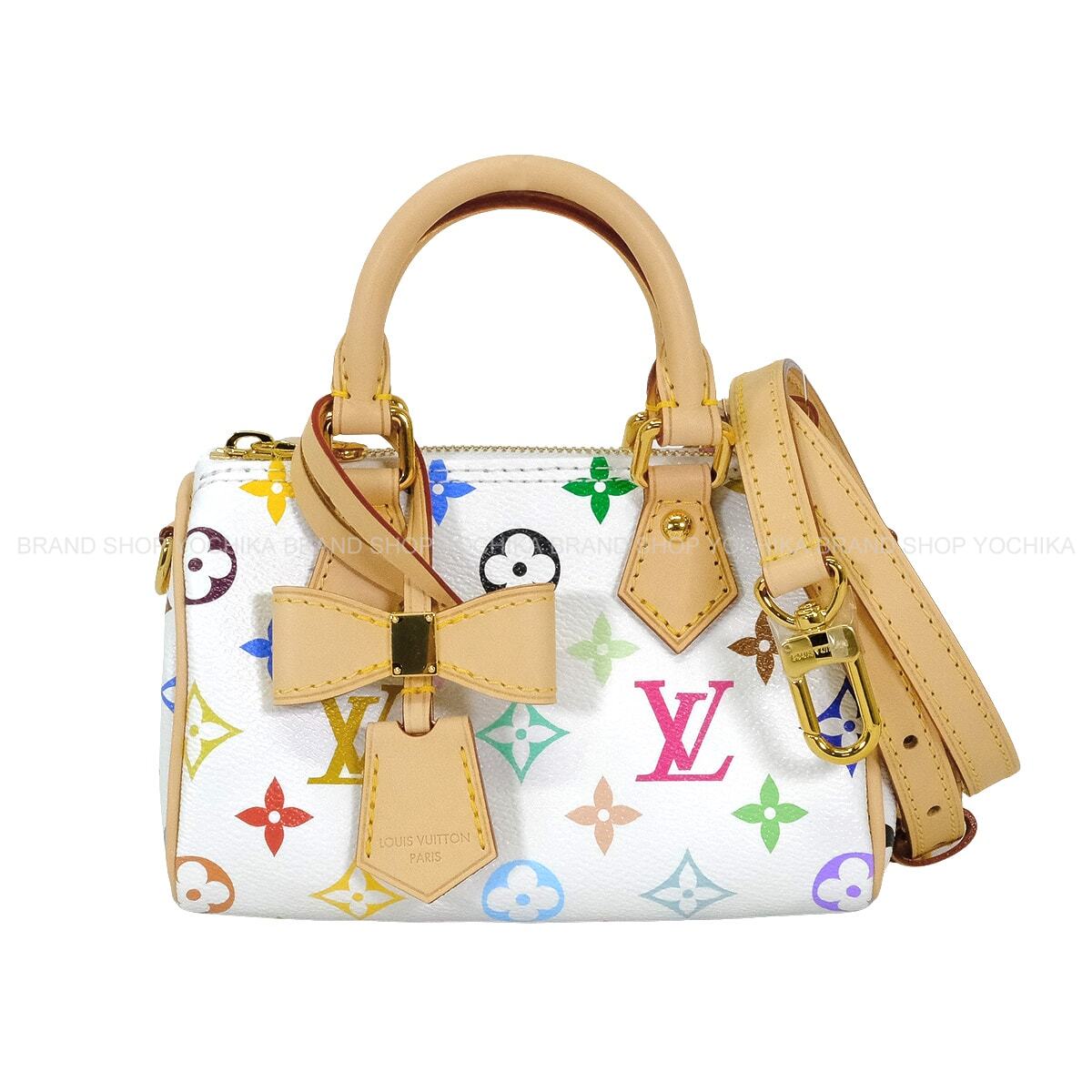 2025 Limited LOUIS VUITTON Shoulder bag LV x TM Takashi Murakami Nano Speedy Blanc (White)/Multicolor Monogram Canvas Gold HW M13391[EXCELLENT][Authentic]