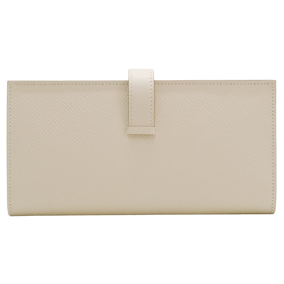 HERMES long wallet Bearn Soufflet Craie Veau Epsom Silver HW Stamp G[BRAND NEW][Authentic]