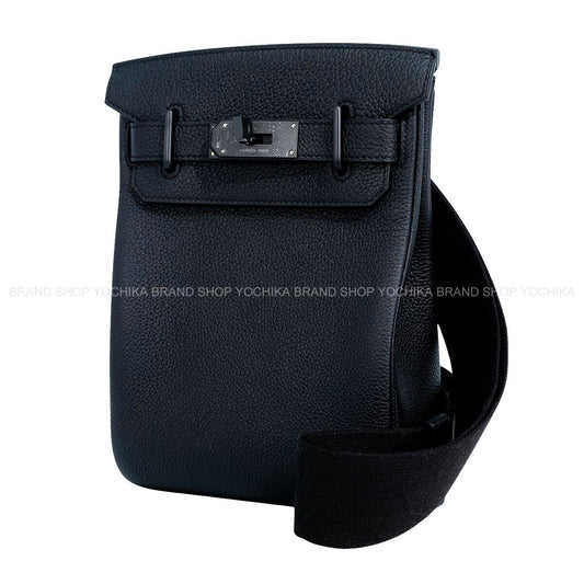 HERMES Shoulder bag Hac a Dos PM Monochrome So Black Noir (Black) Veau Togo Matte Black Hardware Stamp K[BRAND NEW][Authentic]