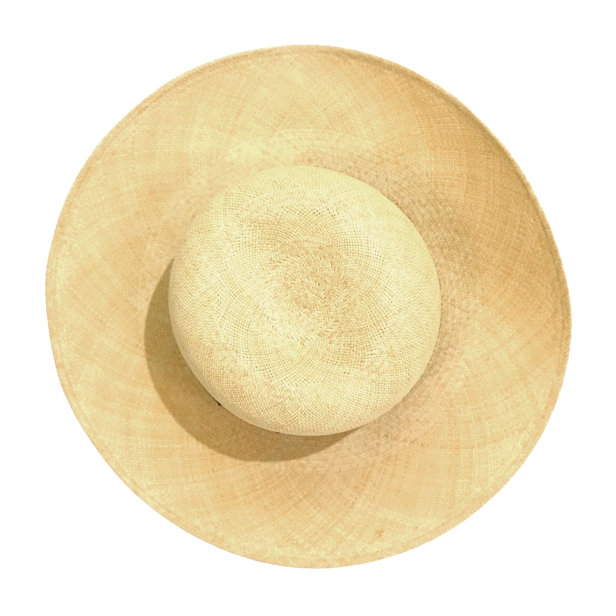 [Pre-loved] HERMES Straw Hat Trinidad Logo Embroidered Ribbon #58 Beige/Navy Straw/Cotton/Rayon/Polyester[LIKE NEW][Authentic]