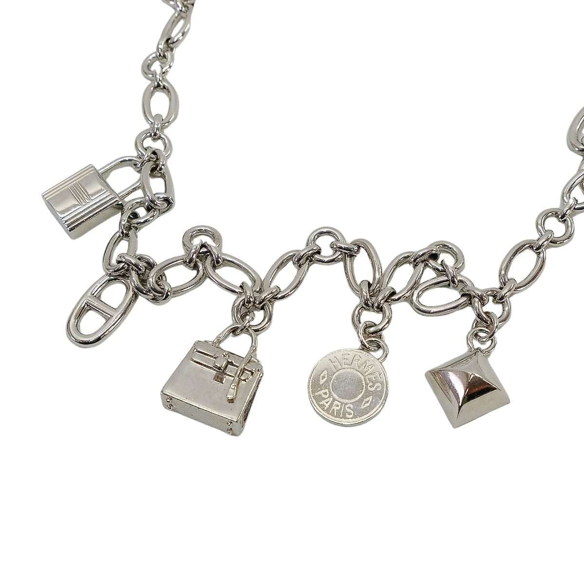 [Pre-loved] HERMES belt Chain Chaine Medor Studs Cadenas Chaine D'ancre Kelly Sellier Medor Silver Silver Plated Silver HW[LIKE NEW][Authentic]