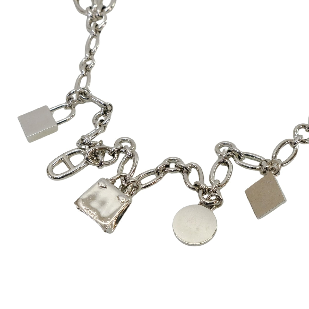 [Pre-loved] HERMES belt Chain Chaine Medor Studs Cadenas Chaine D'ancre Kelly Sellier Medor Silver Silver Plated Silver HW[LIKE NEW][Authentic]
