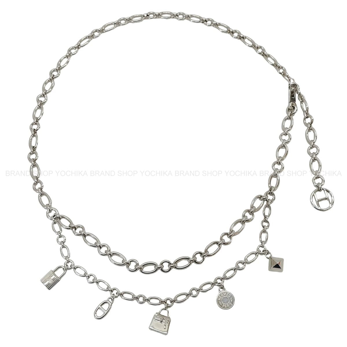 [Pre-loved] HERMES belt Chain Chaine Medor Studs Cadenas Chaine D'ancre Kelly Sellier Medor Silver Silver Plated Silver HW[LIKE NEW][Authentic]