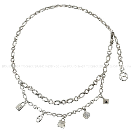 [Pre-loved] HERMES belt Chain Chaine Medor Studs Cadenas Chaine D'ancre Kelly Sellier Medor Silver Silver Plated Silver HW[LIKE NEW][Authentic]