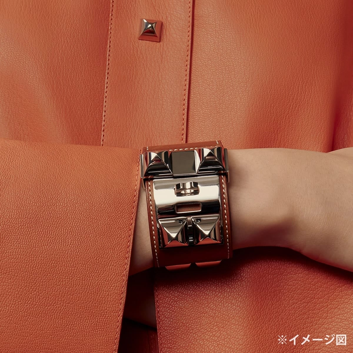HERMES bracelet Collier de Chien #T2 Fauve Veau Barenia Gold HW Stamp K[BRAND NEW][Authentic]