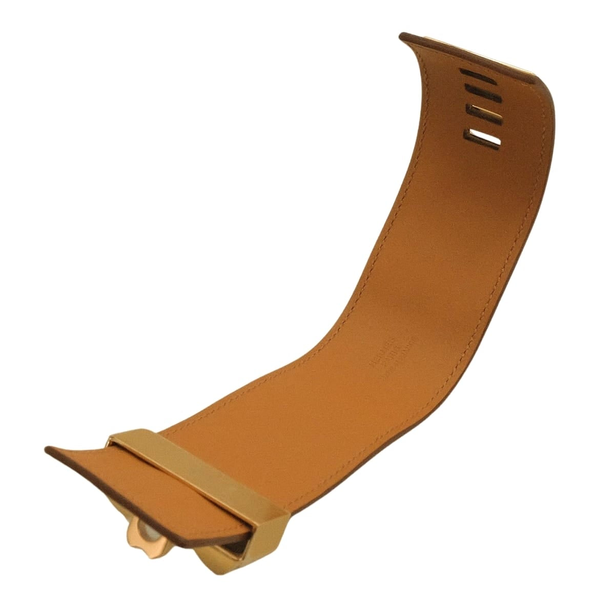 HERMES bracelet Collier de Chien #T2 Fauve Veau Barenia Gold HW Stamp K[BRAND NEW][Authentic]