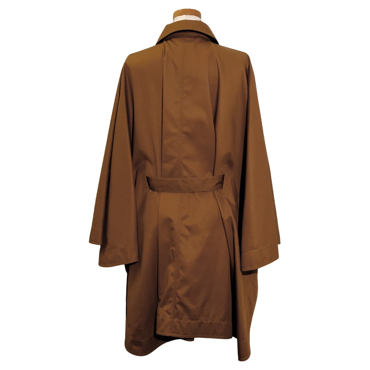 2026SS HERMES Poncho Cape coat with Sellier buttonsBrown Mahogany Cotton100% #34 H6E0162DK[EXCELLENT][Authentic]